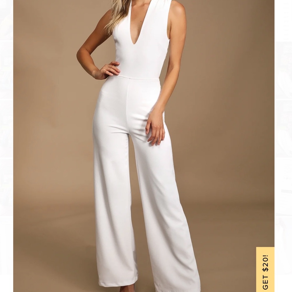 Lulus Thinking Out Loud Backless Jumpsuit